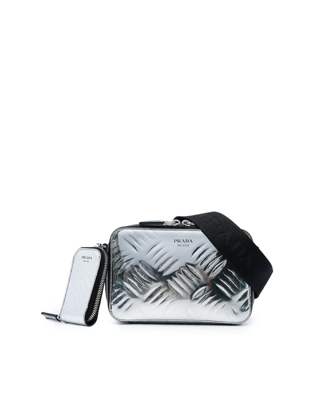 Prada Metallic Spazzolato Embossed #368317P12B